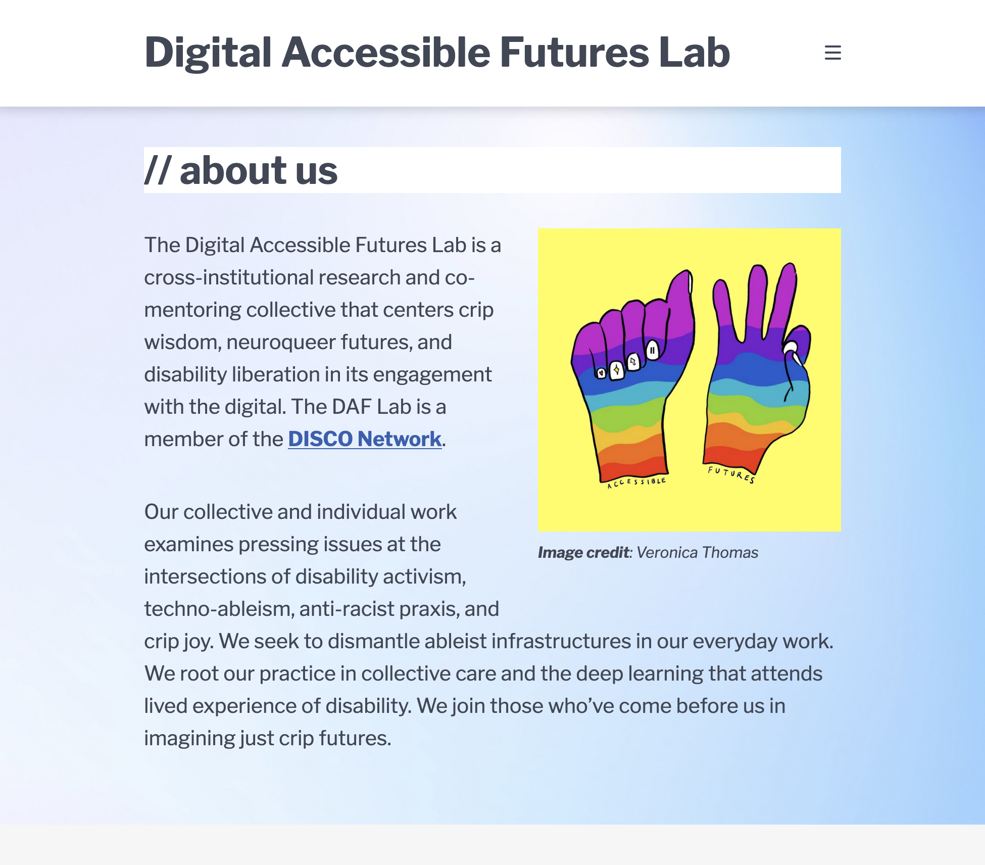 Screenshot of DAF website